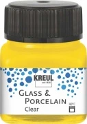 KREUL Glass & Porcelain Clear – żółcień słoneczna, 20 ml