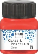 KREUL Glass & Porcelain Clear – czerwień wiśniowa, 20 ml