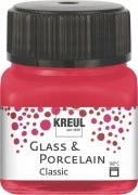 KREUL Glass & Porcelain Classic – czerwień karminowa, 20 ml