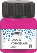 KREUL Glass & Porcelain Clear – intensywny róż, 20 ml