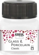 KREUL Glass & Porcelain Classic – metaliczna perłowa biel, 20 ml