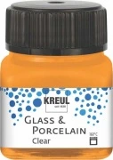 KREUL Glass & Porcelain Clear – pomarańczowy, 20 ml