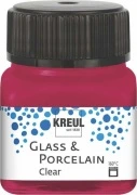 KREUL Glass & Porcelain Clear – winna czerwień, 20 ml