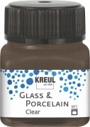 KREUL Glass & Porcelain Clear – brąz espresso, 20 ml