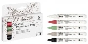 KREUL Glass & Porcelain Pen Chalky Medium 5szt
