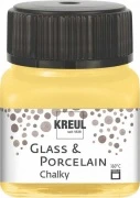 KREUL Glass & Porcelain Chalky – Yellow Safran, 20 ml