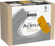Opakowanie – KREUL Triton Acrylic Liquid – zestaw Base & Neutral Colors, 6 × 750 ml
