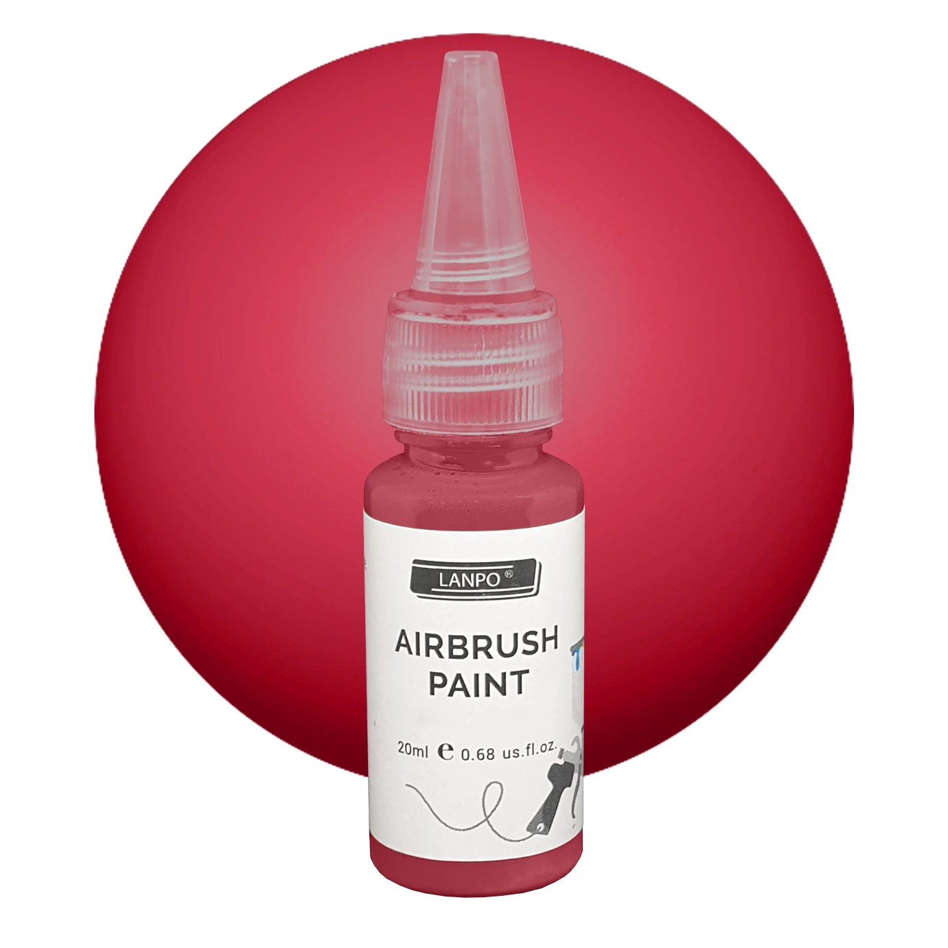 Lanpo Airbrush Paint 20ml Red