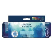Lefranc & Bourgeois Watercolour 24 Half Pans metal