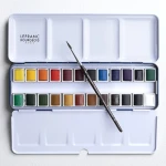 Lefranc & Bourgeois Watercolour 24 Half Pans metal
