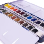 Lefranc & Bourgeois Watercolour 24 Half Pans metal