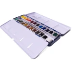Lefranc & Bourgeois Watercolour 24 Half Pans metal