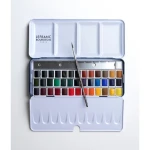 Lefranc & Bourgeois Watercolour 40 Half Pans metal case