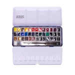 Lefranc & Bourgeois Watercolour 40 Half Pans metal case