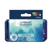 Lefranc & Bourgeois Watercolour 12 Half Pans metal case