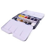 Lefranc & Bourgeois Watercolour 12 Half Pans metal case