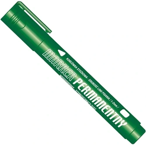 Marker permanentny zielony okrągła końcówka