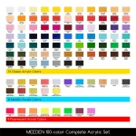Meeden Zestaw Farb Akrylowych 100x12ml