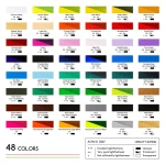Meeden Zestaw Farb Akrylowych 48x12ml