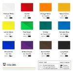 Meeden Zestaw Farb Gwaszowych 12x12ml
