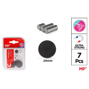 MP – magnesy okrągłe 25 mm, 7 szt.