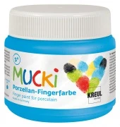 Opakowanie – KREUL MUCKI farba palcowa do porcelany Sky Blue, 150 ml