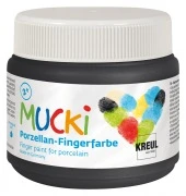 Opakowanie – KREUL MUCKI farba palcowa do porcelany Night Black, 150 ml