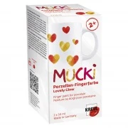 Opakowanie – KREUL MUCKI farby palcowe do porcelany Lovely Glow, 2 × 50 ml