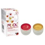 Zestaw z farbami – KREUL MUCKI farby palcowe do porcelany Lovely Glow, 2 × 50 ml