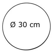 OBRĘCZ METALOWA 30 CM czarna 4mm