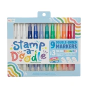 OOLY Stamp-A-Doodle – flamastry ze stempelkami zmieniającymi kolor, 12 szt.