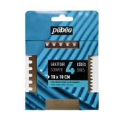 PEBEO Szpachla malarska metalowa z 4 różnymi ostrzami 10x10CM