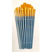 PĘDZLE NYLONOWE PŁASKIE KOMPLET 11 sztuk