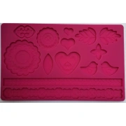 Pentart – foremka silikonowa Motywy folkowe 18,1 × 11,6 cm