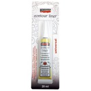 PENTART - Farba konturówka tuba 20 ml - metaliczny złoty brokatowy