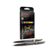 PENTEL Pisaki pędzelkowe Brush Sign Pen Artist 6 k