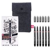 PIGMA MICRON SET 6 BLACK EDITION (4+2)