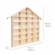 Półka z 26 przegródkami domek 56x50x3,5 cm