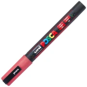 POSCA PC-3ML – marker z farbą czerwony brokatowy, 0,9–1,3 mm