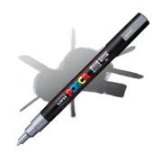 POSCA PC-3M KOŃC. OKRĄGŁA 0,9-1,3 MM - SREBRNY