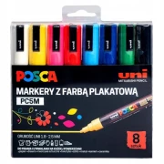 POSCA SET 8 KOLORÓW KOŃCÓWKA OKR. 1,8-2,5 MM