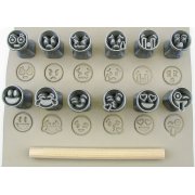 Rélyéf zestaw stempelków emotikony 15mm Nr 1