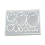 Jesmonite Forma Silikonowa 6,5cm x 8,5cm - Half ovals