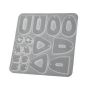 Reslin Forma silikonowa do odlewów biżuteryjnych (Kolczyki) – 12,7cm x 13cm x 0,7cm