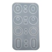 Reslin Forma silikonowa do odlewów biżuteryjnych (Kolczyki) – 20,3cm x 11,1cm x 0,4cm