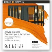 Daler-Rowney Simply zestaw 9 pędzli ze szpachelką w etui