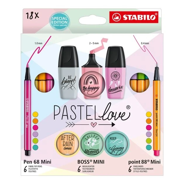 STABILO Pastelove zestaw 18 szt.