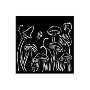 Stamperia Hidden Grove szablon 3D Grzyby 12 × 12 cm
