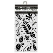 Stamperia Flowers and Poems – szablon Mix liści 12 × 25 cm