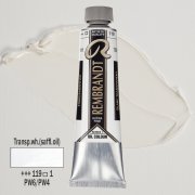 TALENS REMBRANDT 40ML 119 - TRANSPARENT WHITE - farba olejna